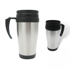 Vaso Viajero Metálico 14oz plata